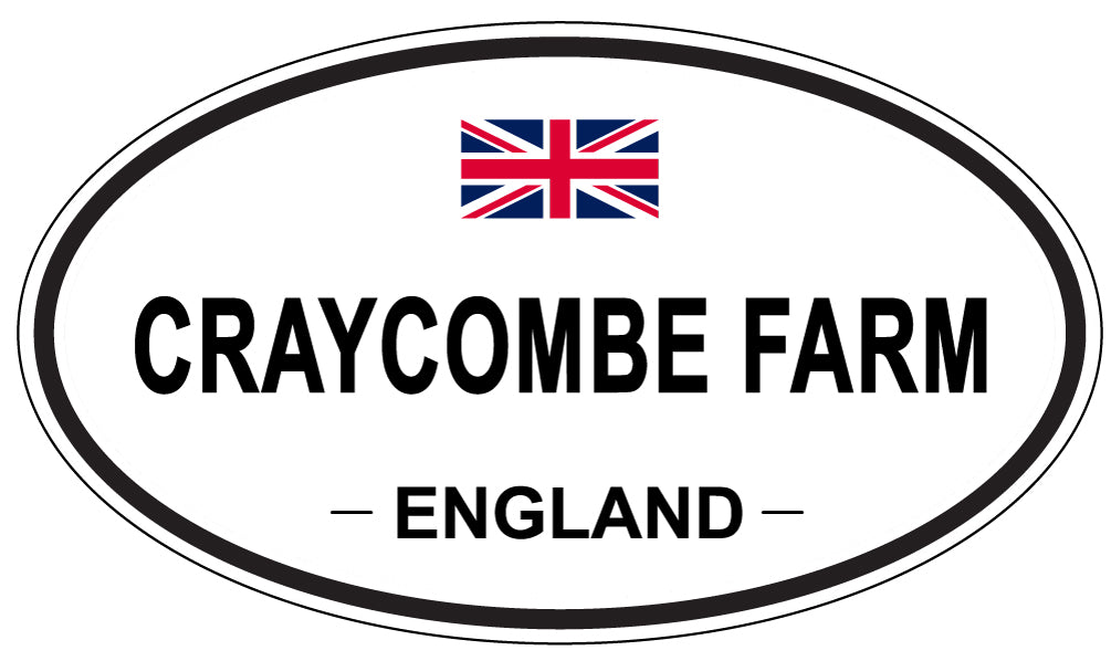 CRAYCOMBE FARM, ENGLAND - Oval Sticker
