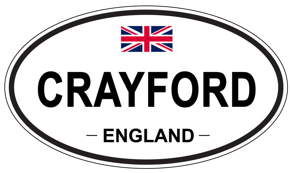 CRAYFORD, ENGLAND - Oval Sticker
