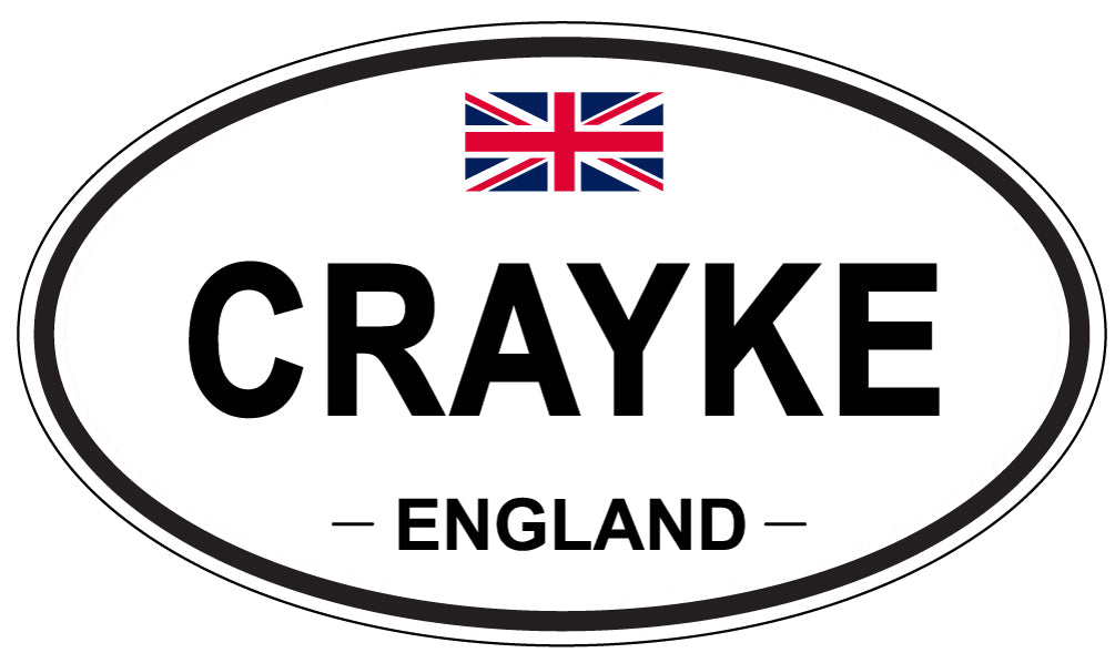 CRAYKE, ENGLAND - Oval Sticker