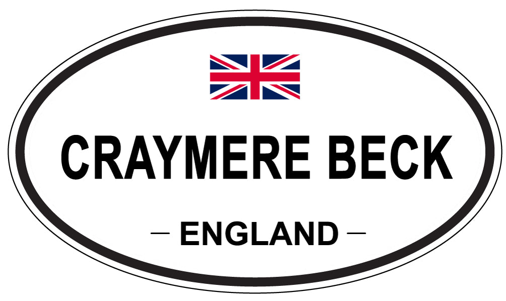 CRAYMERE BECK, ENGLAND - Oval Sticker