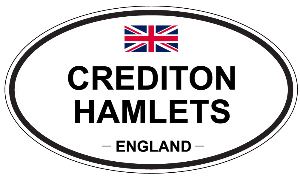 CREDITON HAMLETS, ENGLAND - Oval Sticker