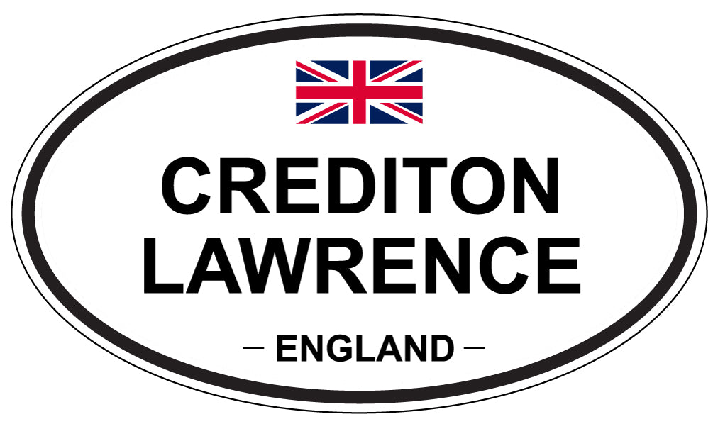 CREDITON LAWRENCE, ENGLAND - Oval Sticker