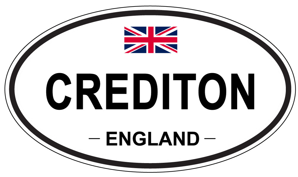 CREDITON, ENGLAND - Oval Sticker
