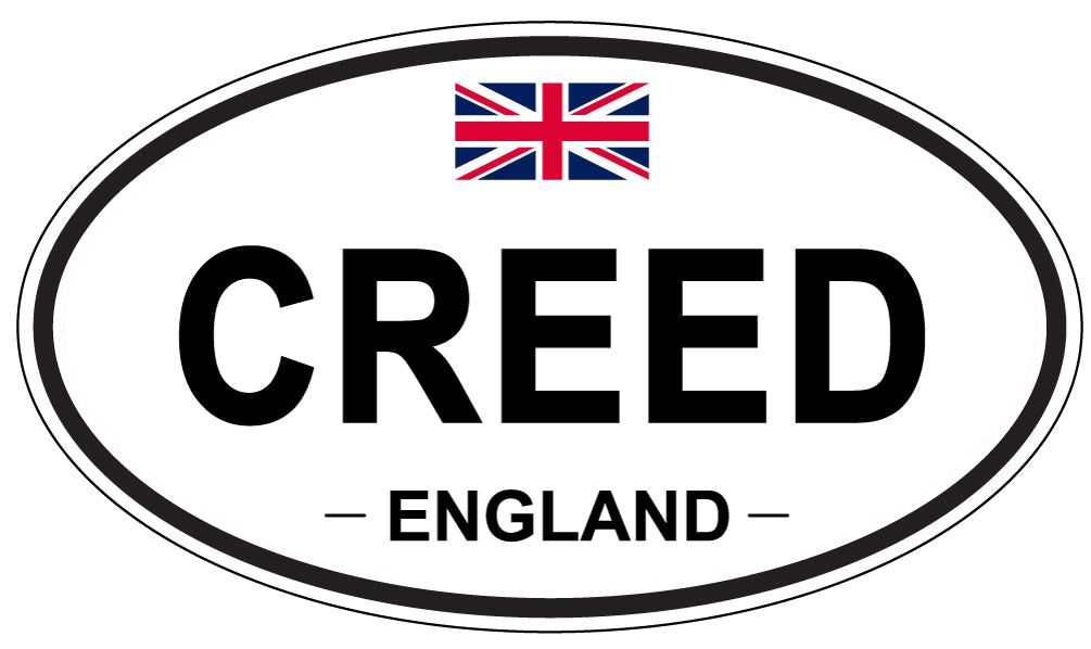 CREED, ENGLAND - Oval Sticker