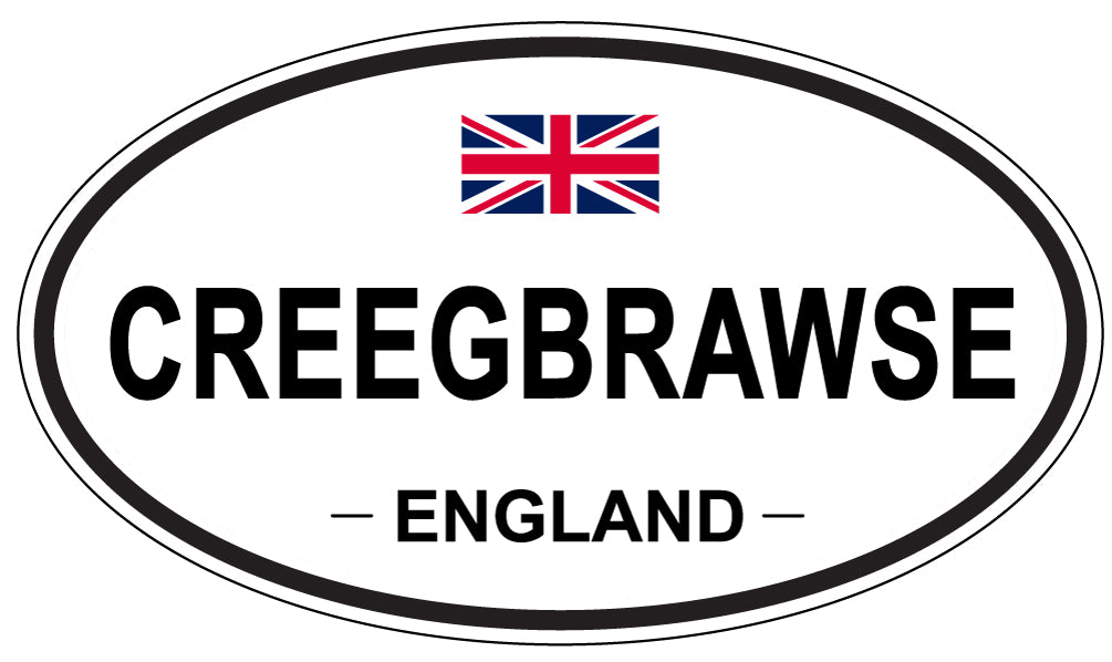 CREEGBRAWSE, ENGLAND - Oval Sticker