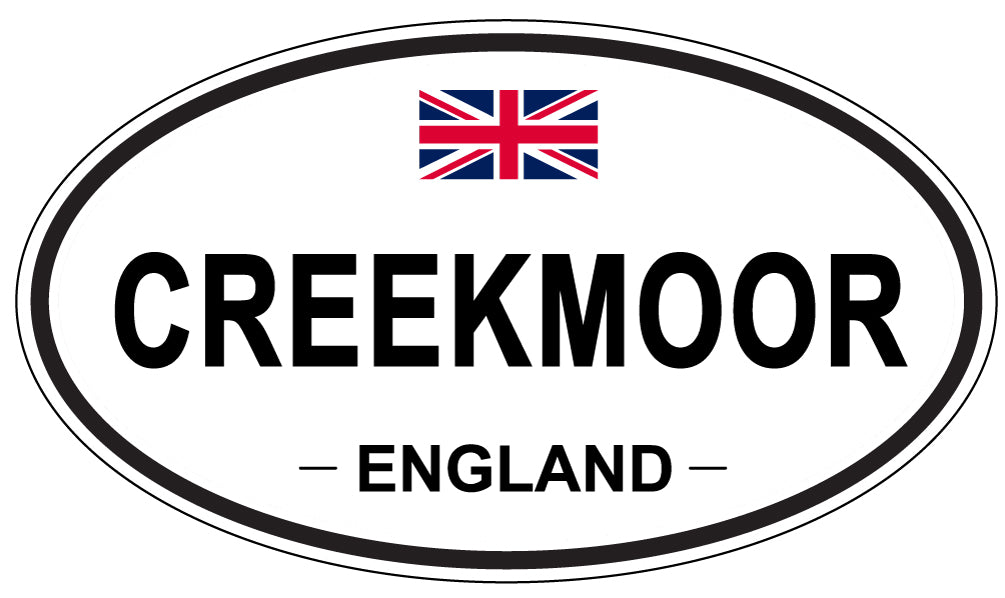 CREEKMOOR, ENGLAND - Oval Sticker