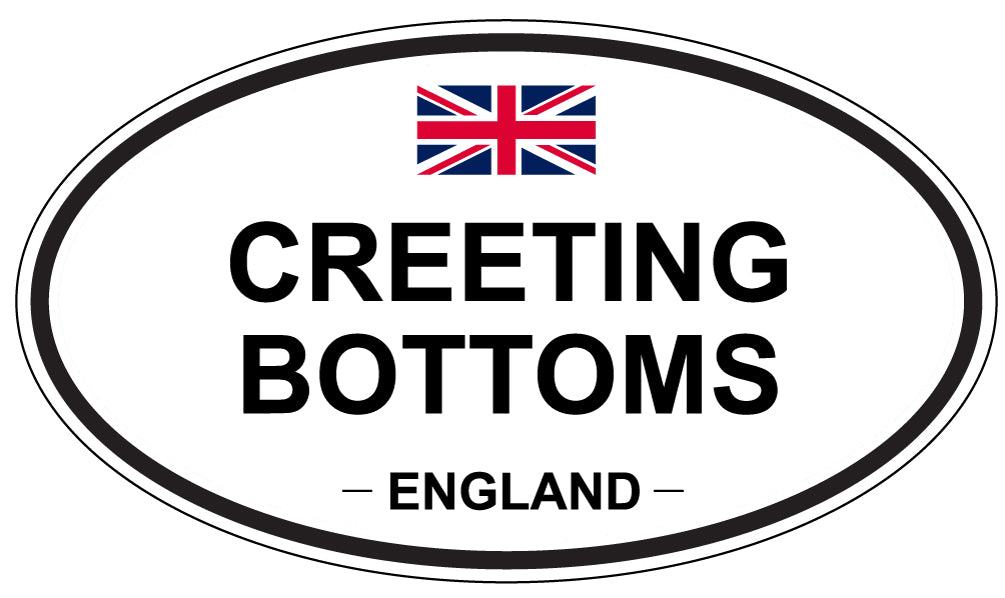 CREETING BOTTOMS, ENGLAND - Oval Sticker