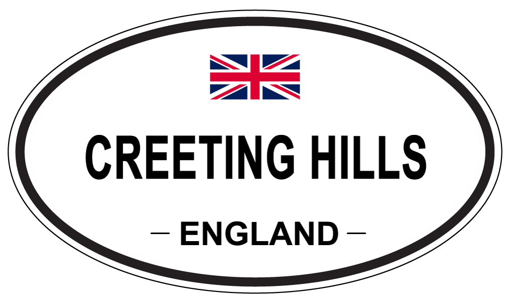 CREETING HILLS, ENGLAND - Oval Sticker