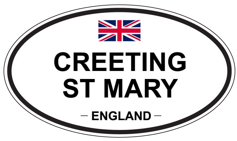 CREETING ST MARY, ENGLAND - Oval Sticker