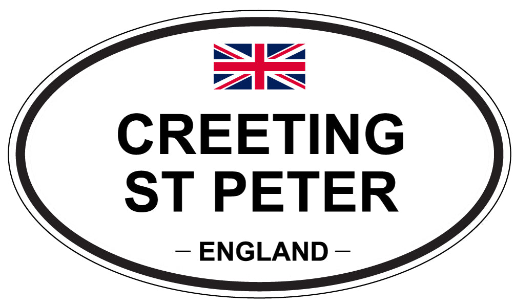 CREETING ST PETER, ENGLAND - Oval Sticker