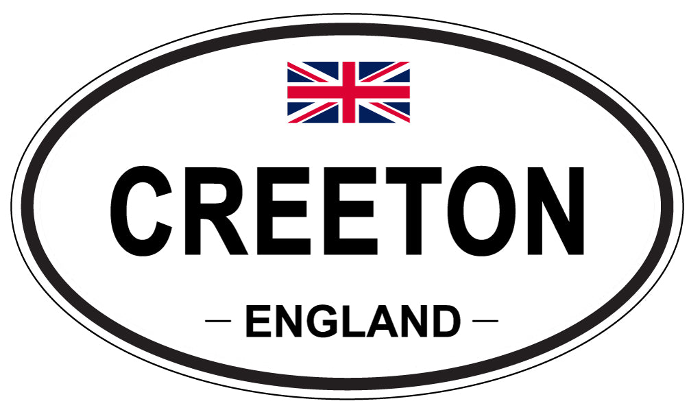 CREETON, ENGLAND - Oval Sticker