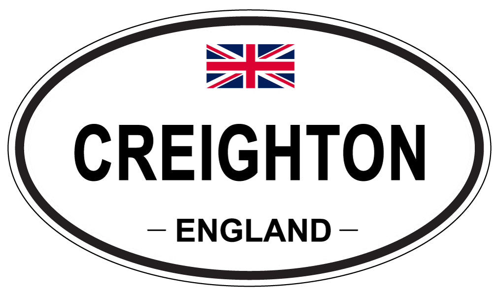 CREIGHTON, ENGLAND - Oval Sticker