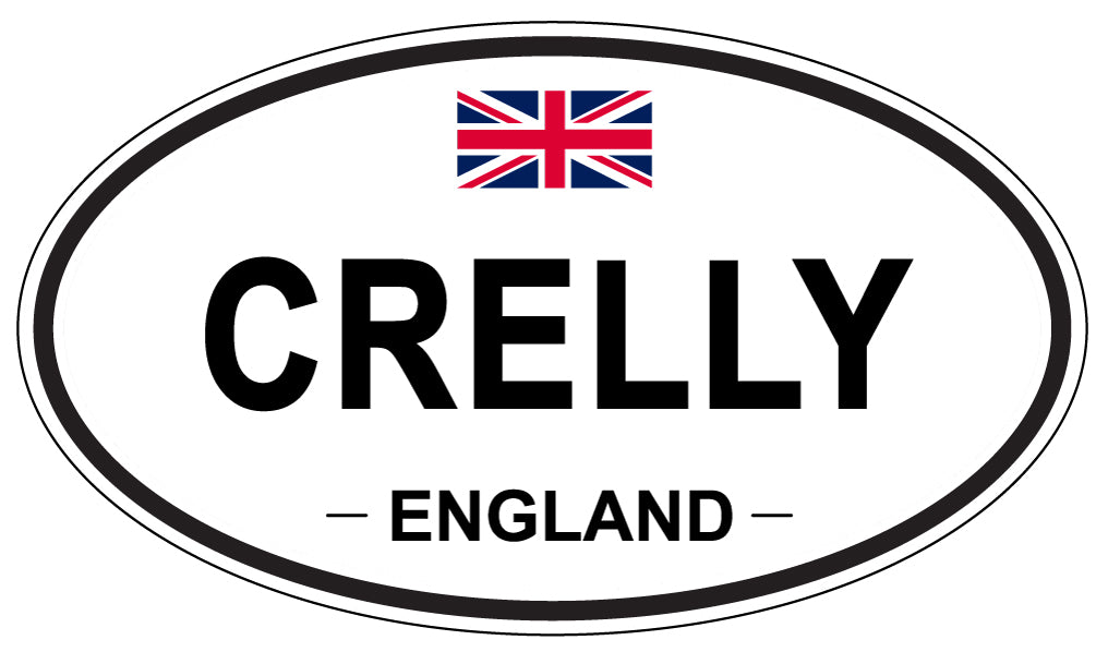 CRELLY, ENGLAND - Oval Sticker