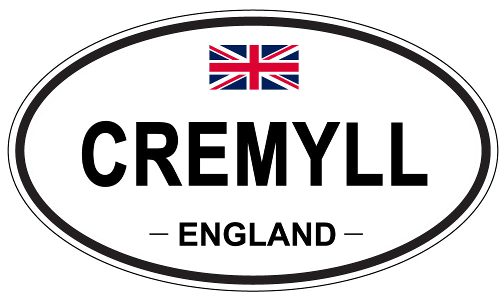 CREMYLL, ENGLAND - Oval Sticker