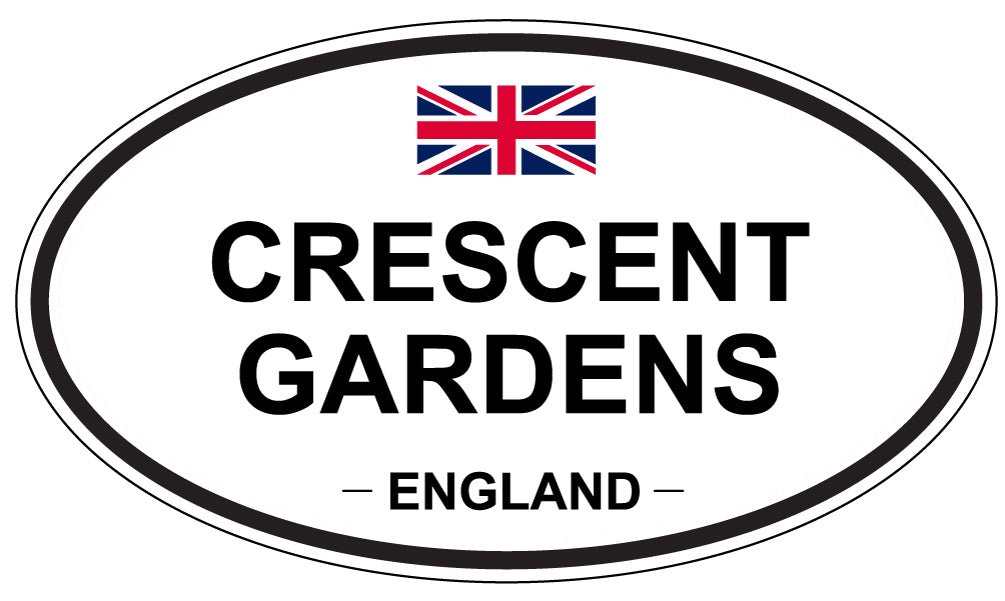 CRESCENT GARDENS, ENGLAND - Oval Sticker
