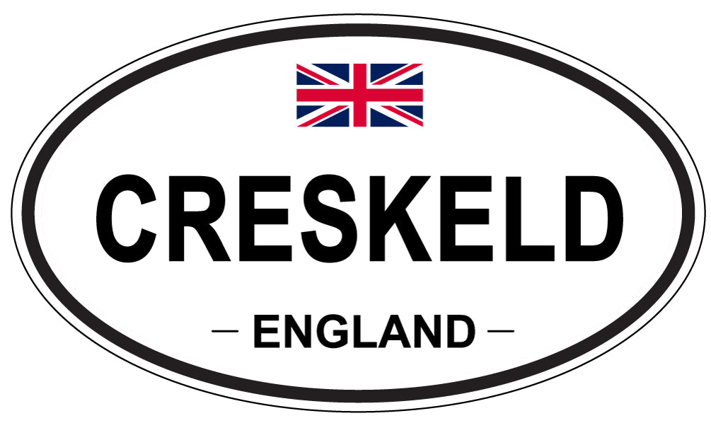 CRESKELD, ENGLAND - Oval Sticker
