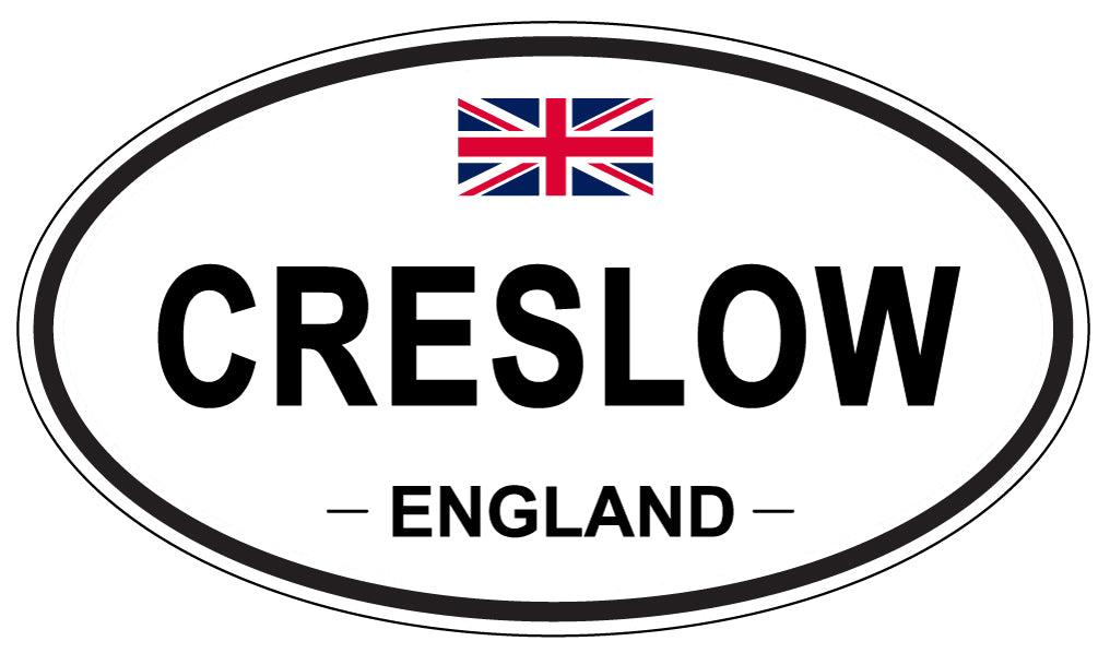 CRESLOW, ENGLAND - Oval Sticker