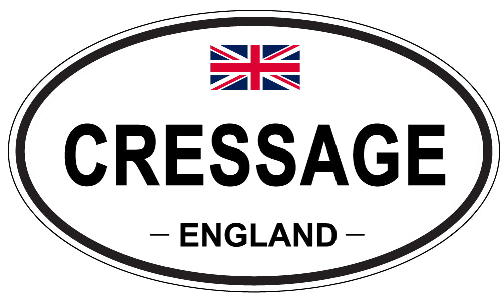 CRESSAGE, ENGLAND - Oval Sticker