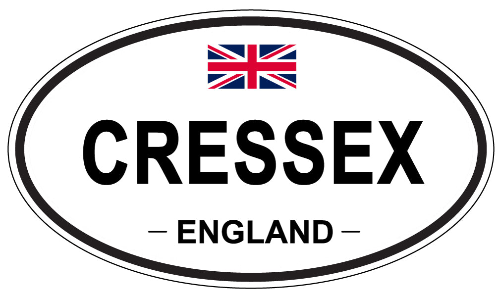 CRESSEX, ENGLAND - Oval Sticker