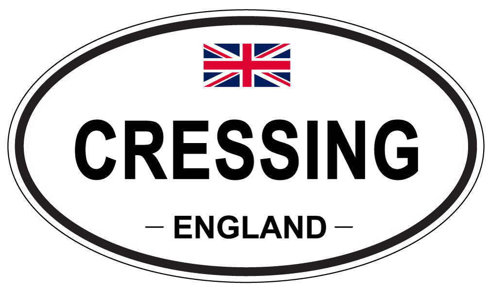 CRESSING, ENGLAND - Oval Sticker
