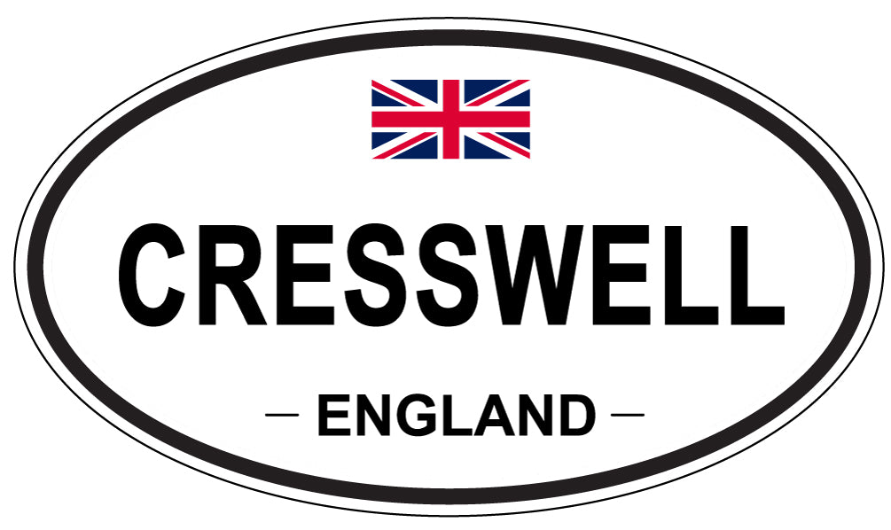 CRESSWELL, ENGLAND - Oval Sticker