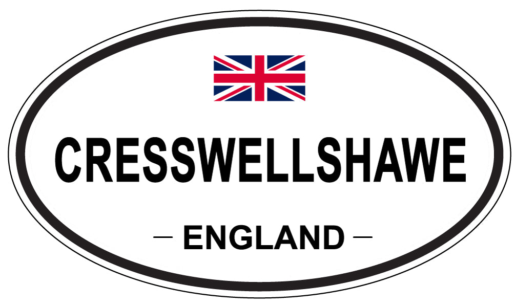 CRESSWELLSHAWE, ENGLAND - Oval Sticker
