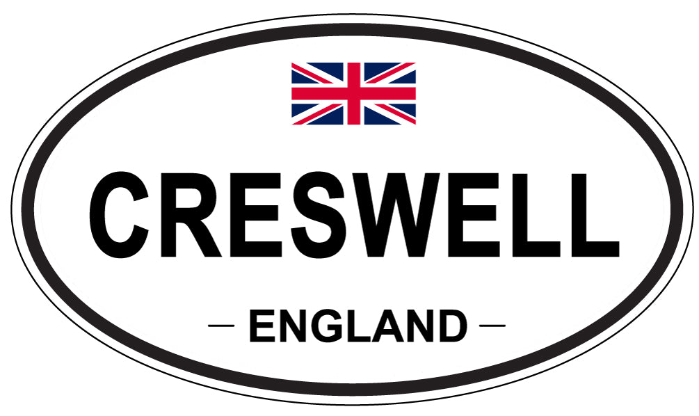 CRESWELL, ENGLAND - Oval Sticker