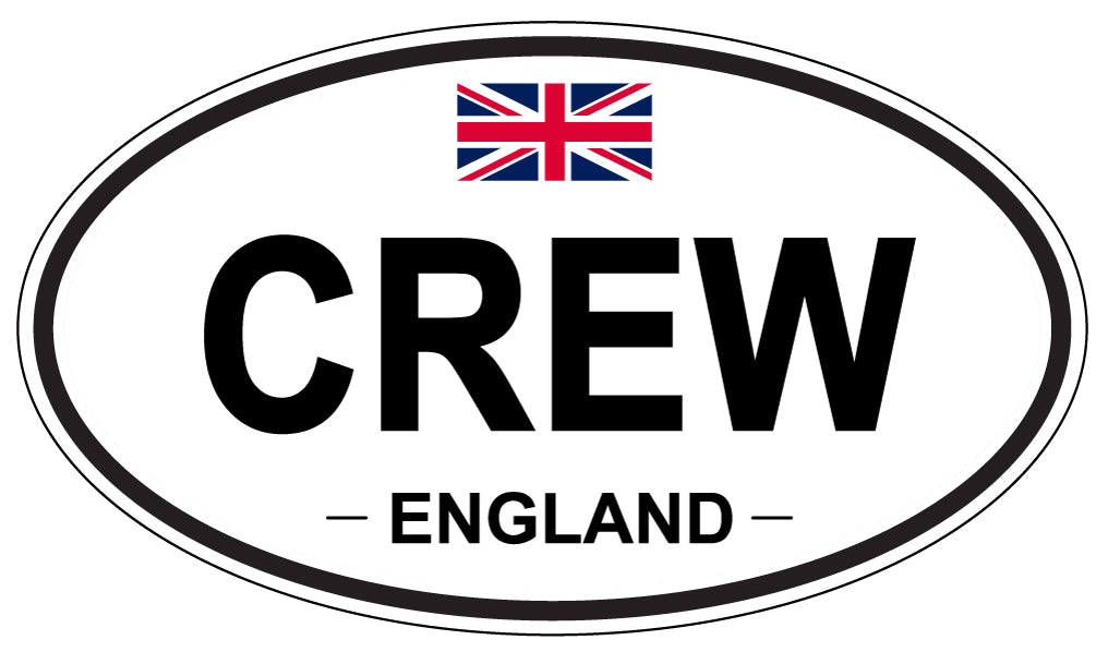 CREW, ENGLAND - Oval Sticker