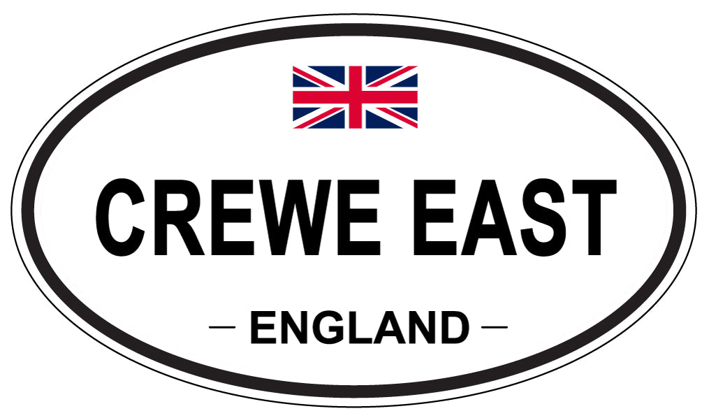 CREWE EAST, ENGLAND - Oval Sticker
