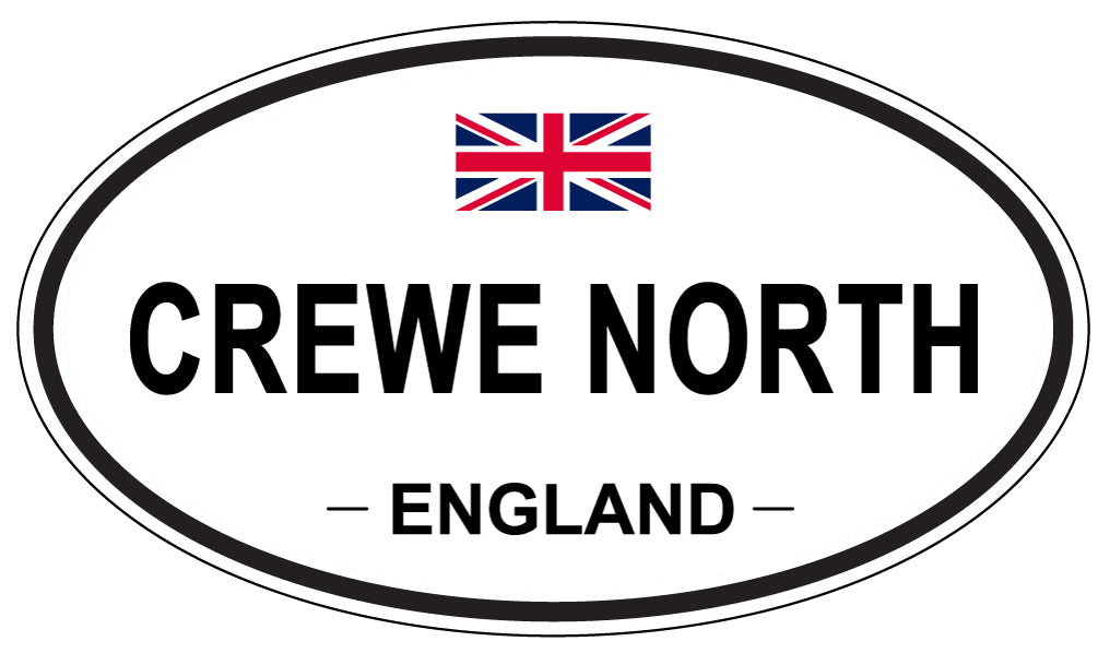 CREWE NORTH, ENGLAND - Oval Sticker