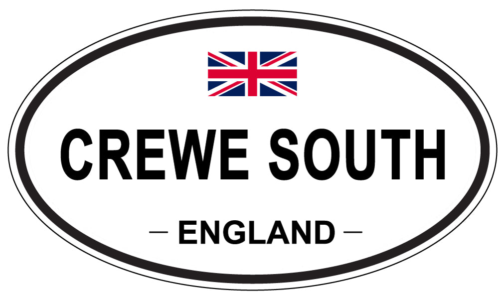 CREWE SOUTH, ENGLAND - Oval Sticker