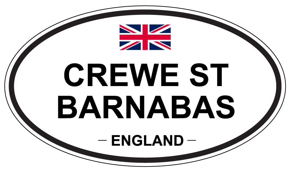 CREWE ST BARNABAS, ENGLAND - Oval Sticker
