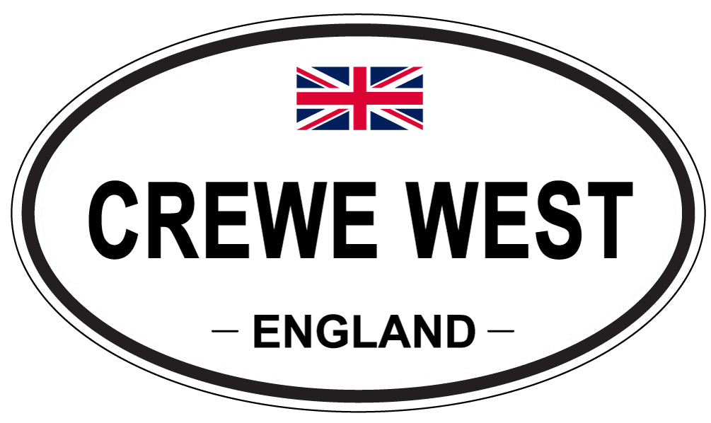 CREWE WEST, ENGLAND - Oval Sticker