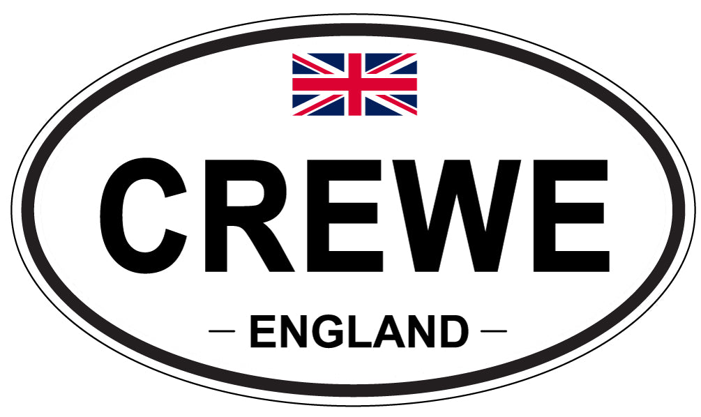 CREWE, ENGLAND - Oval Sticker