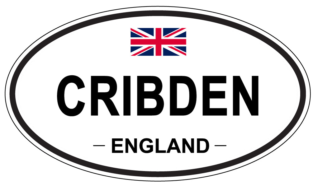 CRIBDEN, ENGLAND - Oval Sticker