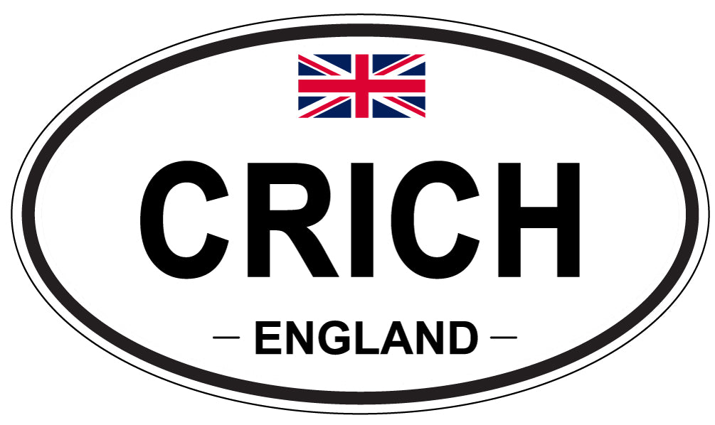 CRICH, ENGLAND - Oval Sticker
