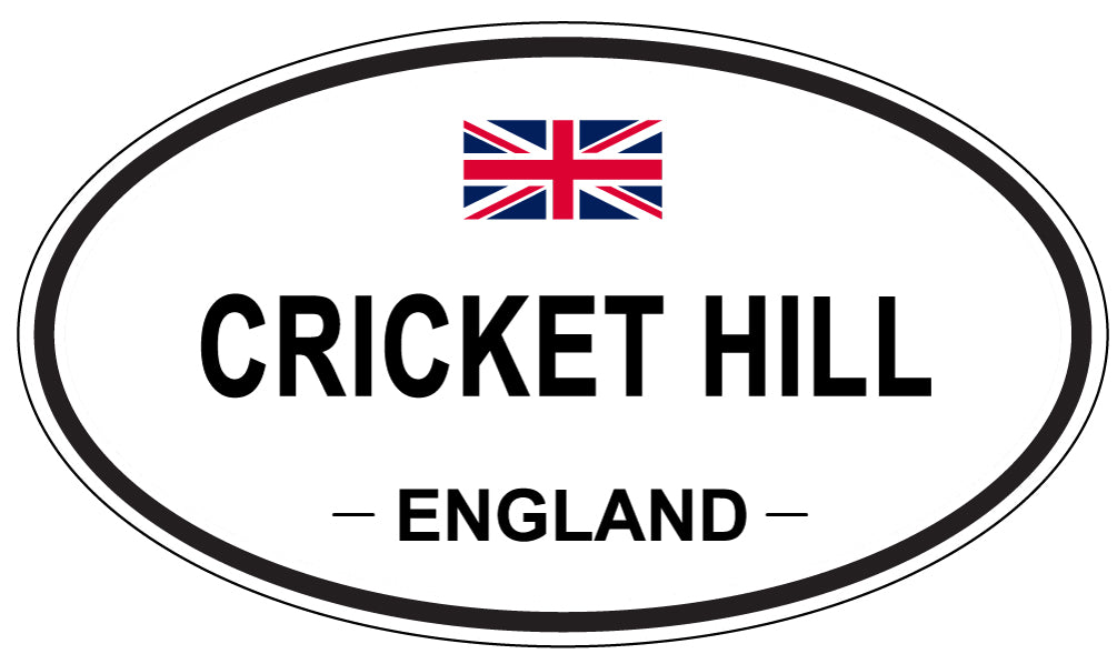 CRICKET HILL, ENGLAND - Oval Sticker