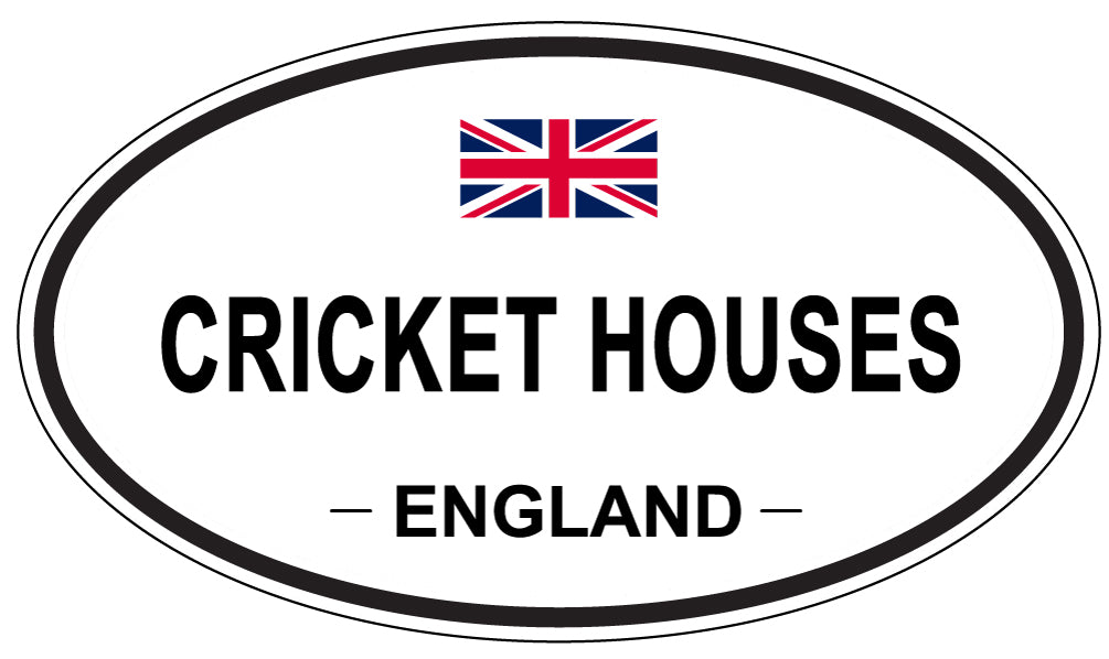 CRICKET HOUSES, ENGLAND - Oval Sticker