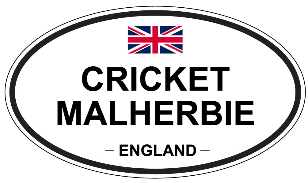 CRICKET MALHERBIE, ENGLAND - Oval Sticker