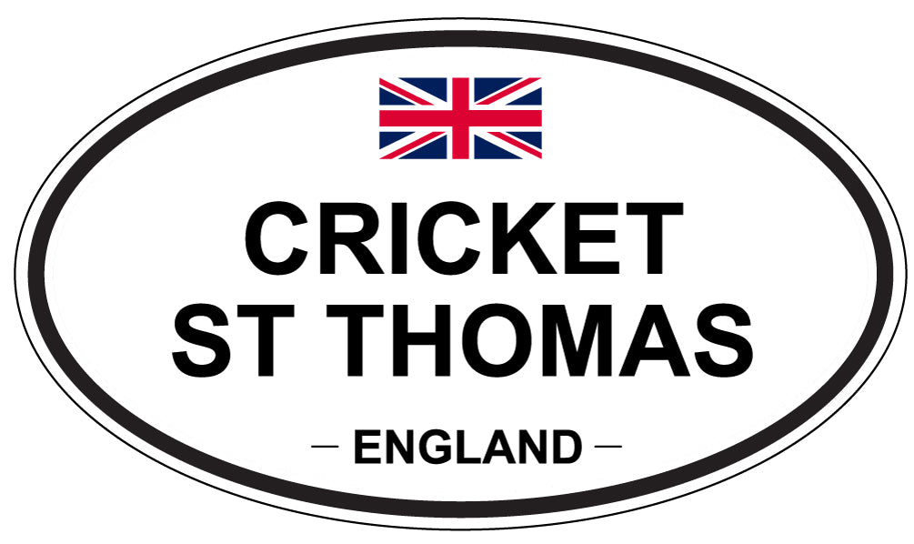 CRICKET ST THOMAS, ENGLAND - Oval Sticker