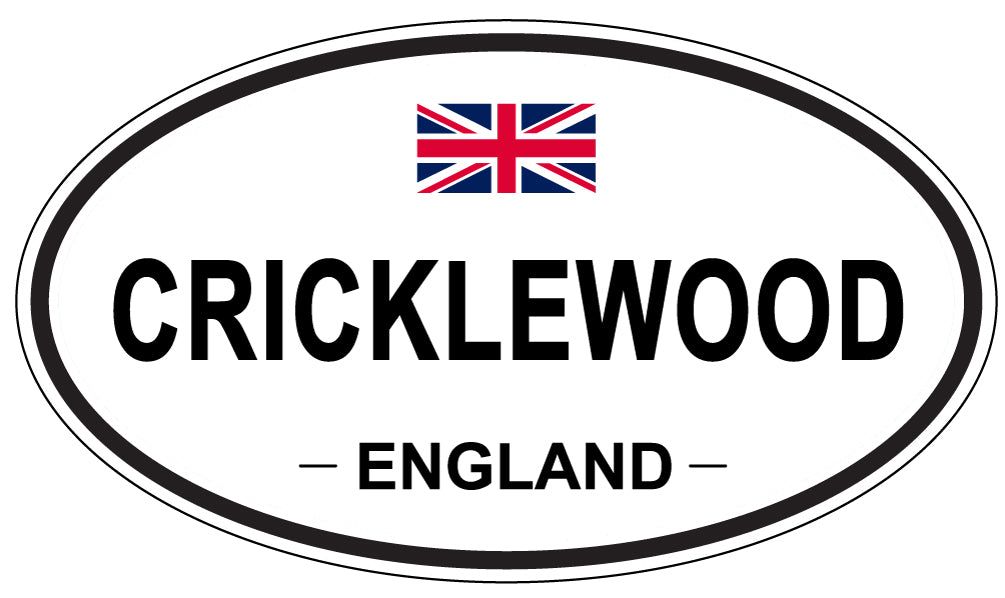 CRICKLEWOOD, ENGLAND - Oval Sticker