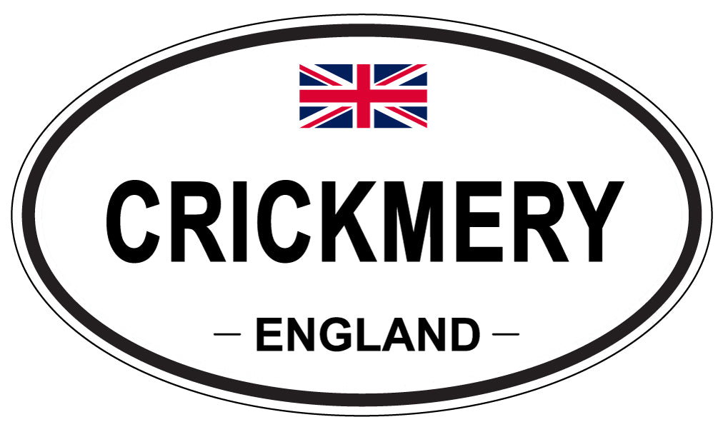 CRICKMERY, ENGLAND - Oval Sticker