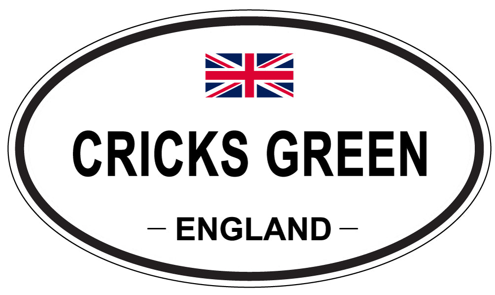 CRICKS GREEN, ENGLAND - Oval Sticker