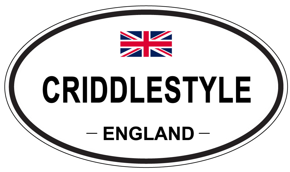 CRIDDLESTYLE, ENGLAND - Oval Sticker