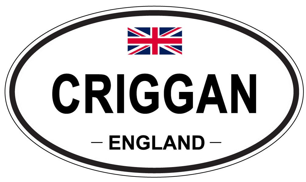 CRIGGAN, ENGLAND - Oval Sticker