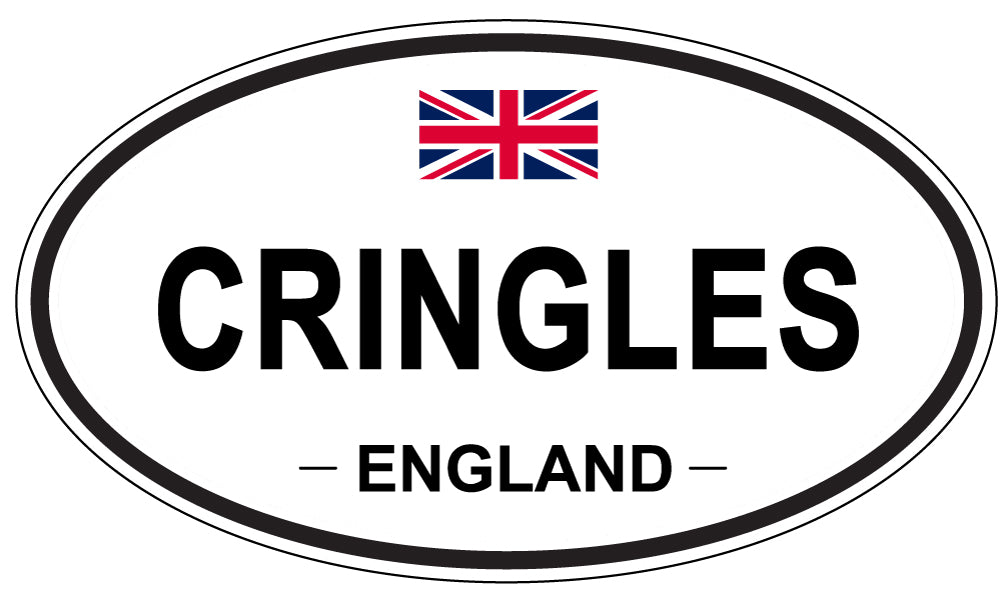 CRINGLES, ENGLAND - Oval Sticker