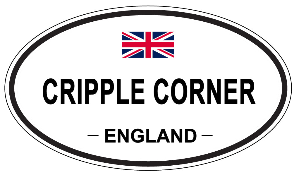 CRIPPLE CORNER, ENGLAND - Oval Sticker