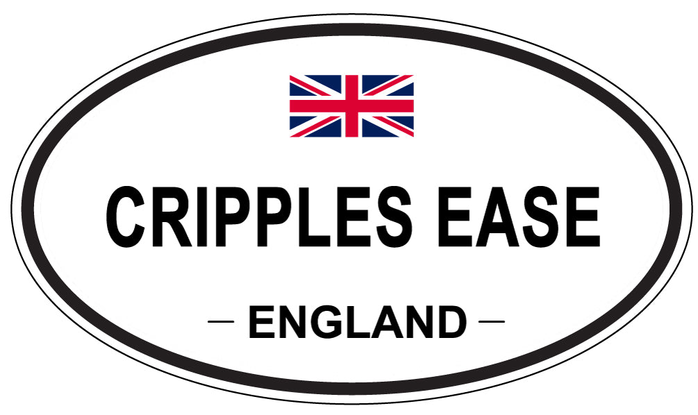 CRIPPLES EASE, ENGLAND - Oval Sticker