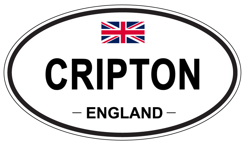 CRIPTON, ENGLAND - Oval Sticker