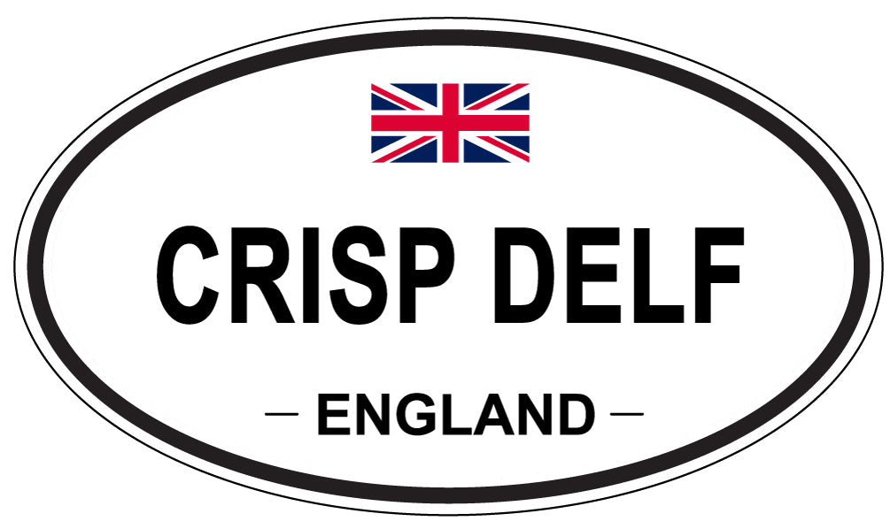 CRISP DELF, ENGLAND - Oval Sticker